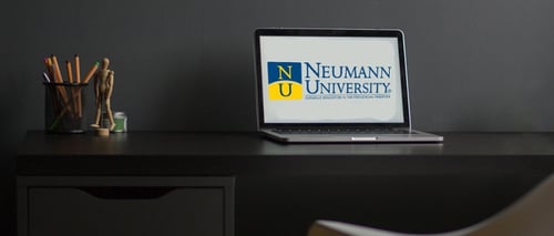 NU laptop on desk