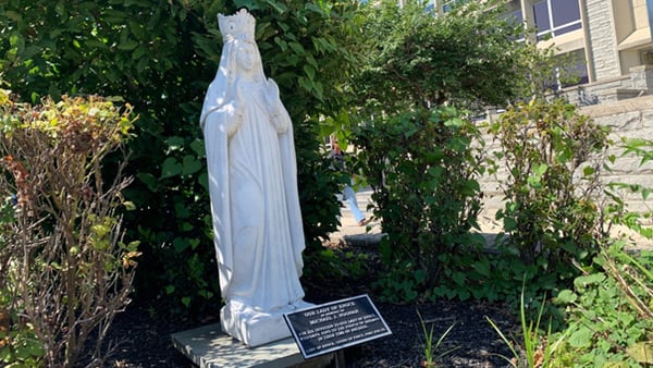 Our Lady of Knock: A distinctive campus statue