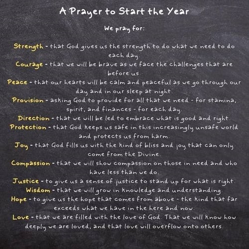 prayer to start the year