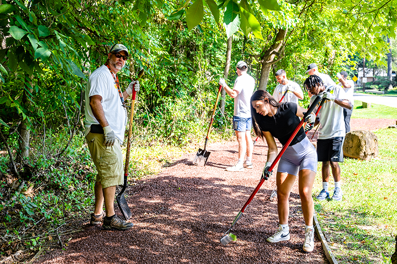 Community Service Student Neumann Students Jump into Community Service