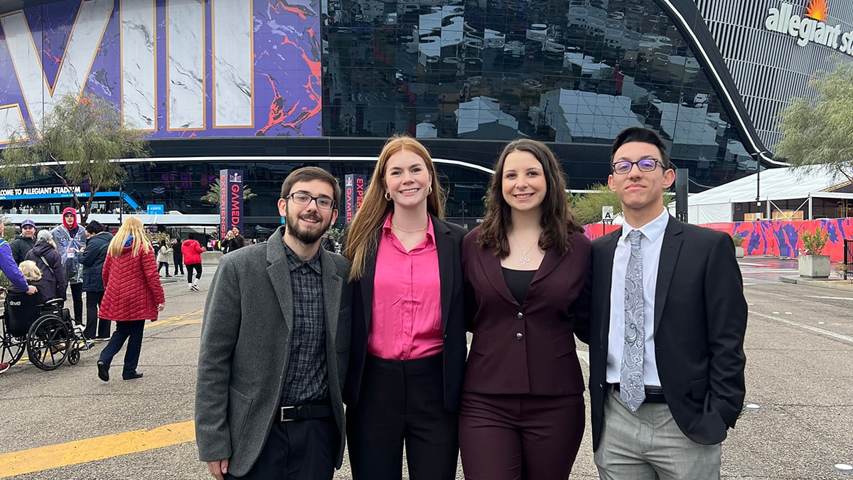 Four Students Work at Super Bowl LVIII
