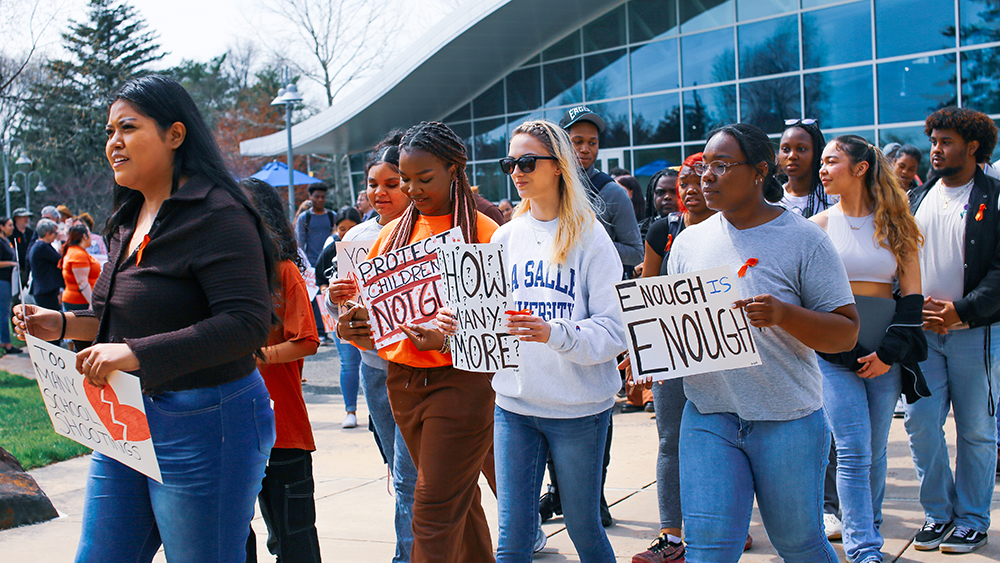 Students Stage March against Gun Violence